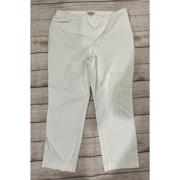 Chicos Chico's Pants Women's White So Slimming Ankle Pull On Stretch Jeans 1/M/8 - Picture 1 of 6